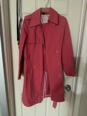 Pink express Trench Coat